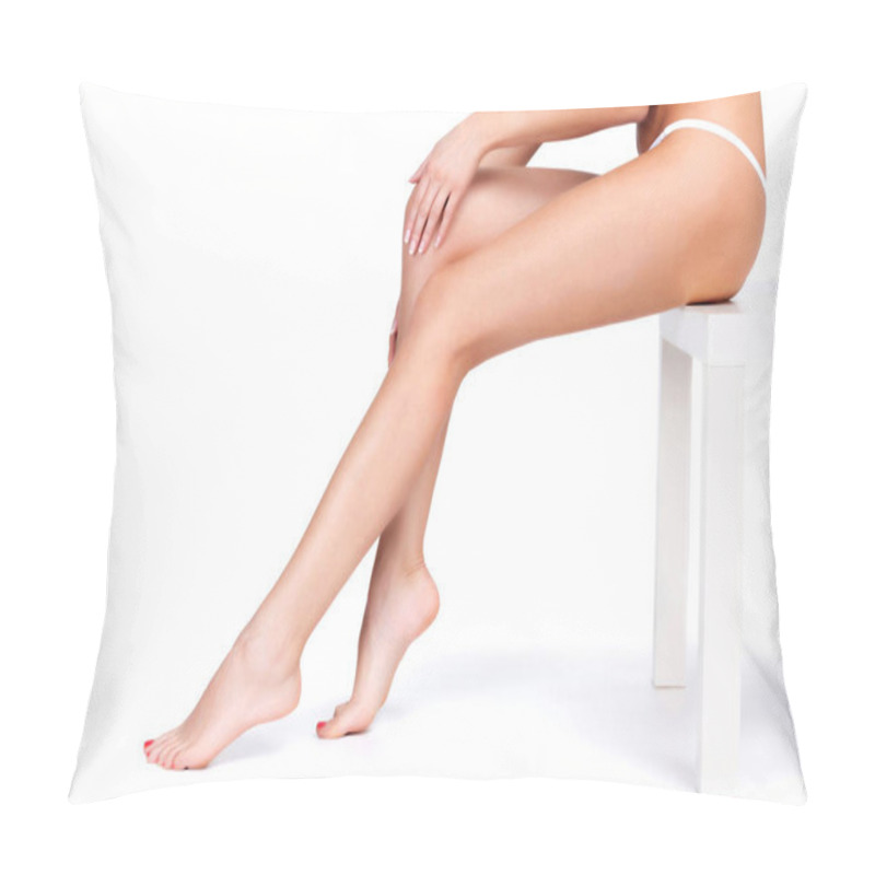 Personality  Beautiful Female Legs And Hands, Skin Care Concept. Laser Hair Removal Pillow Covers