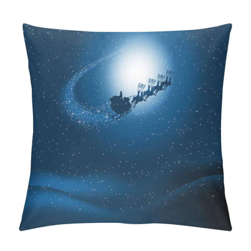 Personality  Santa In The Night Sky Pillow Covers