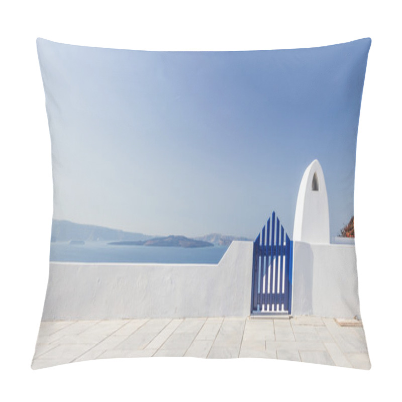 Personality  View On Oia In Santorini Pillow Covers