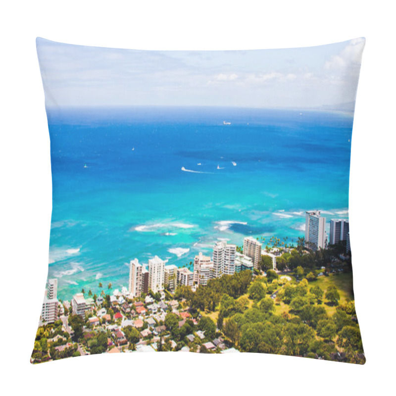 Personality  Beautiful Skyline Of Oahu,Hawaii Pillow Covers