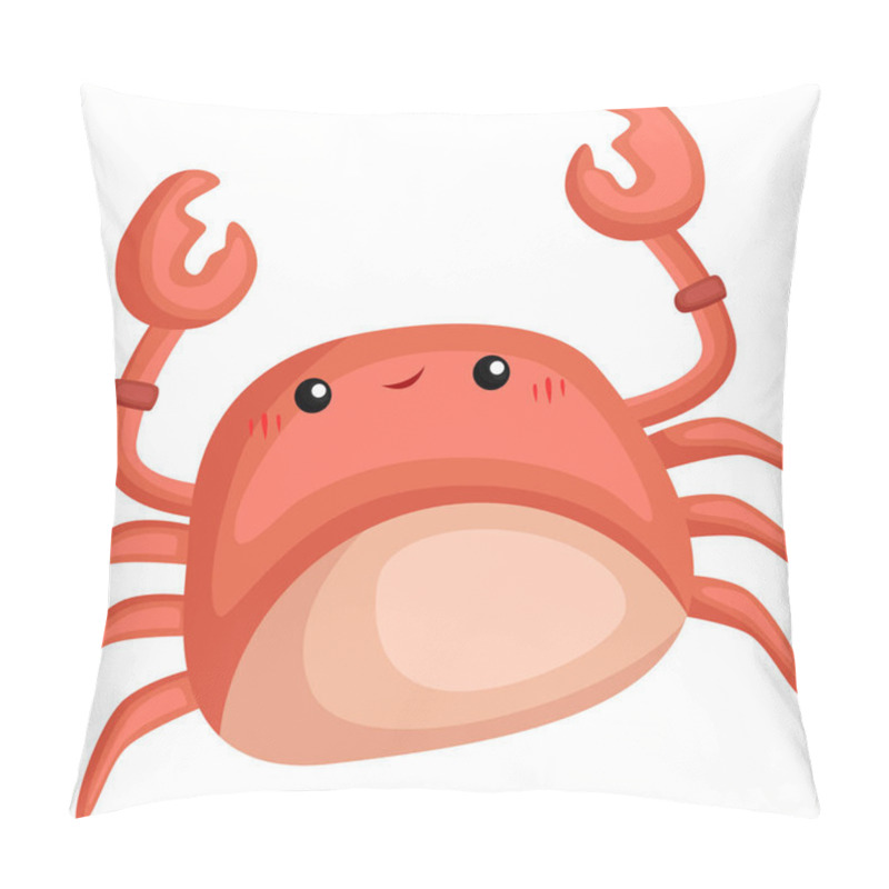 Personality  A Vector Of A Cute And Adorable Crab Pillow Covers