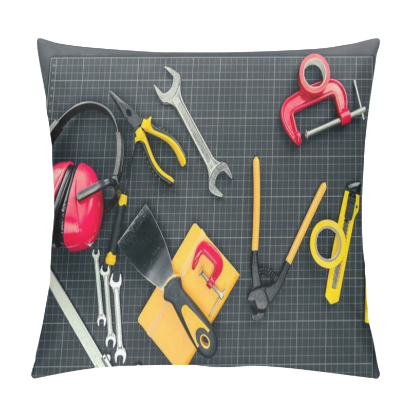 Personality  Reparement Tools On Graph Paper  Pillow Covers