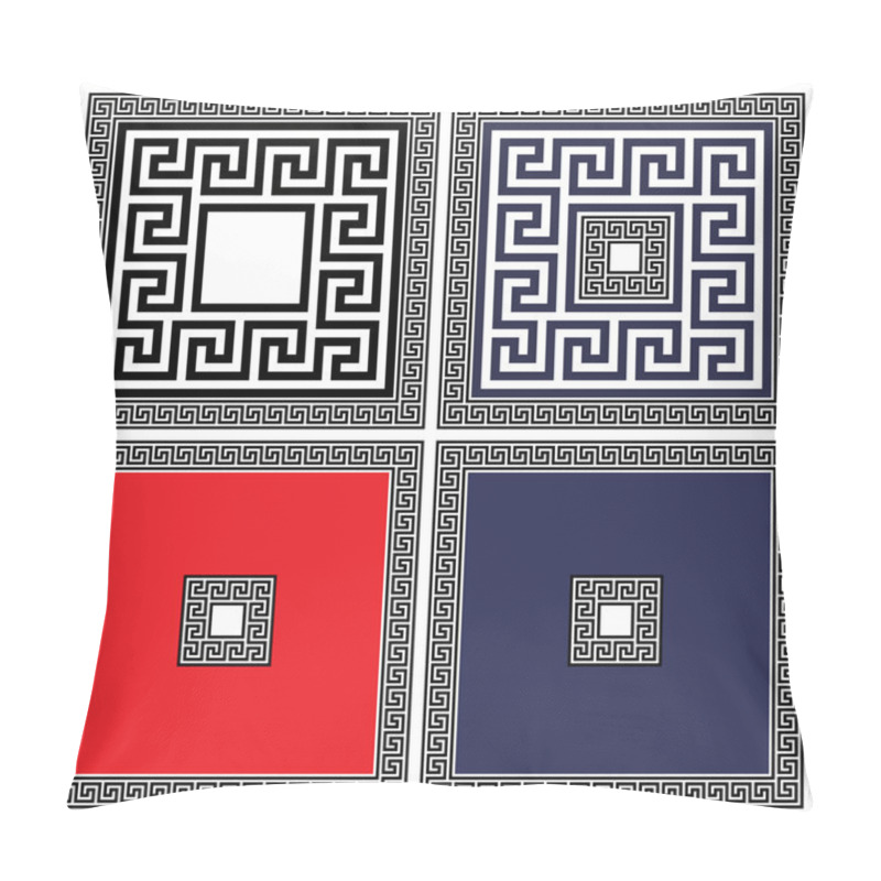 Personality  Classical Ancient Meanders - Vector Pillow Covers