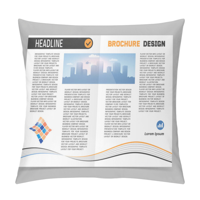 Personality  Paper Brochure Or Web Banner Design Pillow Covers