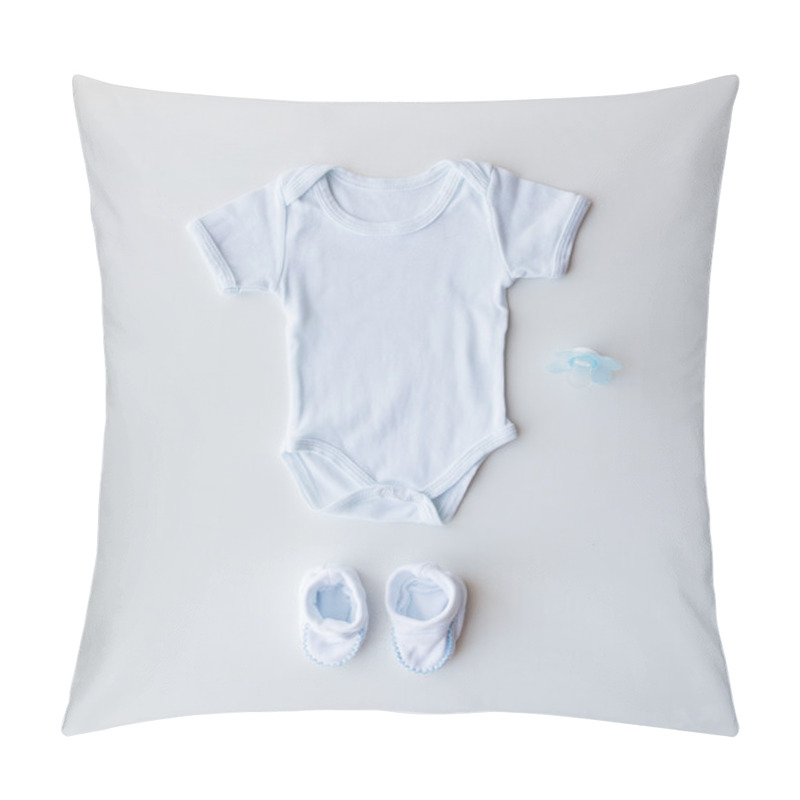 Personality  Close Up Of Baby Boys Clothes For Newborn On Table Pillow Covers