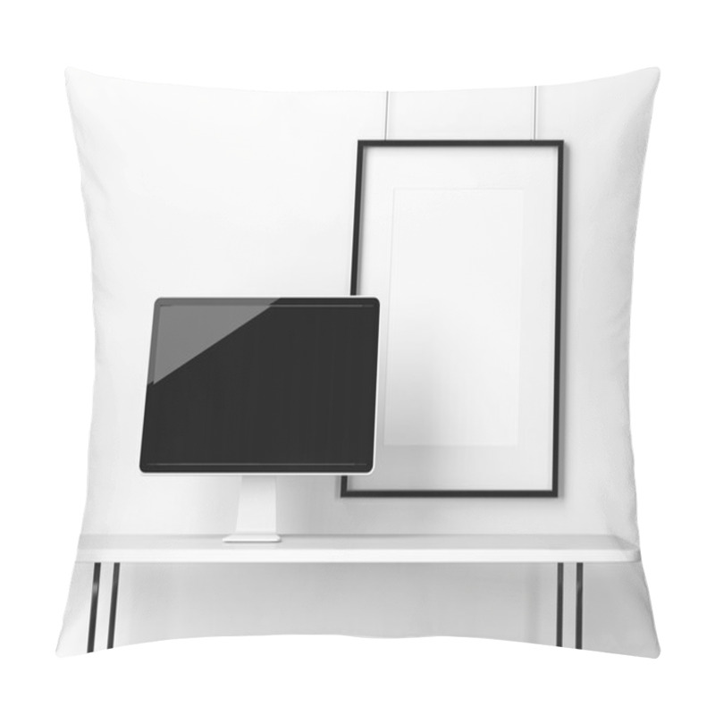 Personality  Black Screen Monitor And Frame Pillow Covers