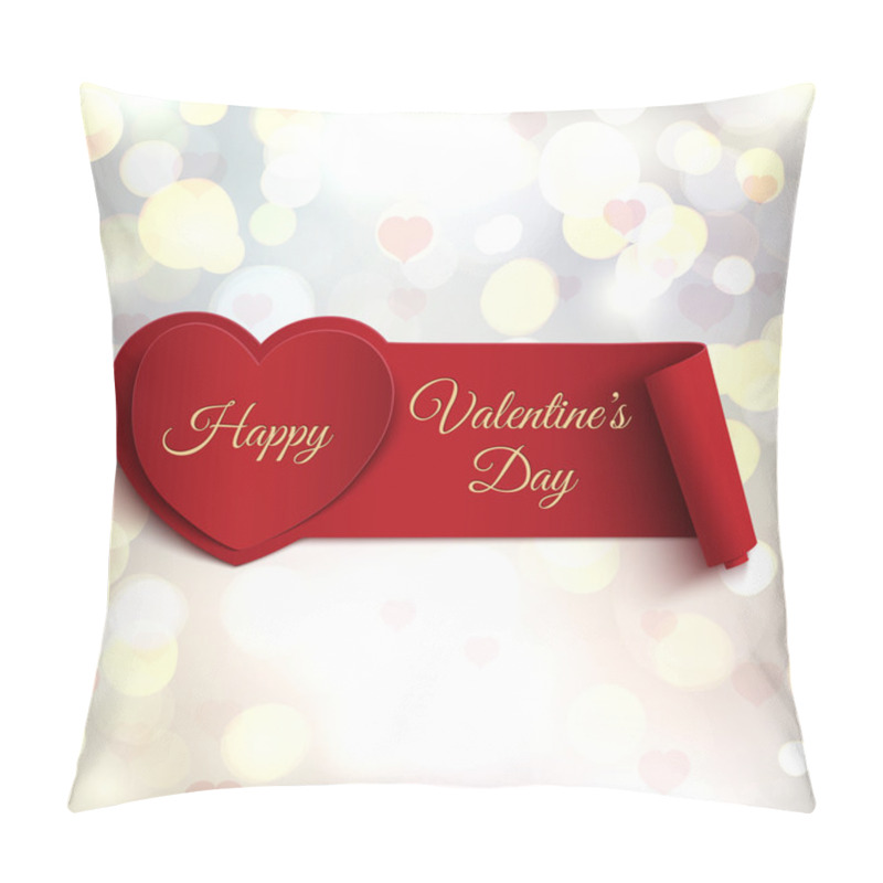 Personality  Happy Valentines Day Banner. Pillow Covers