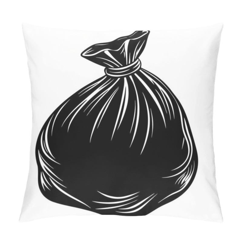 Personality  Clean And Simple Garbage Bag Sketch With Knot Handle Pillow Covers