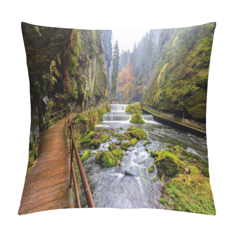 Personality  Kamnitz Gorge In Saxon Switzerland National Park Pillow Covers