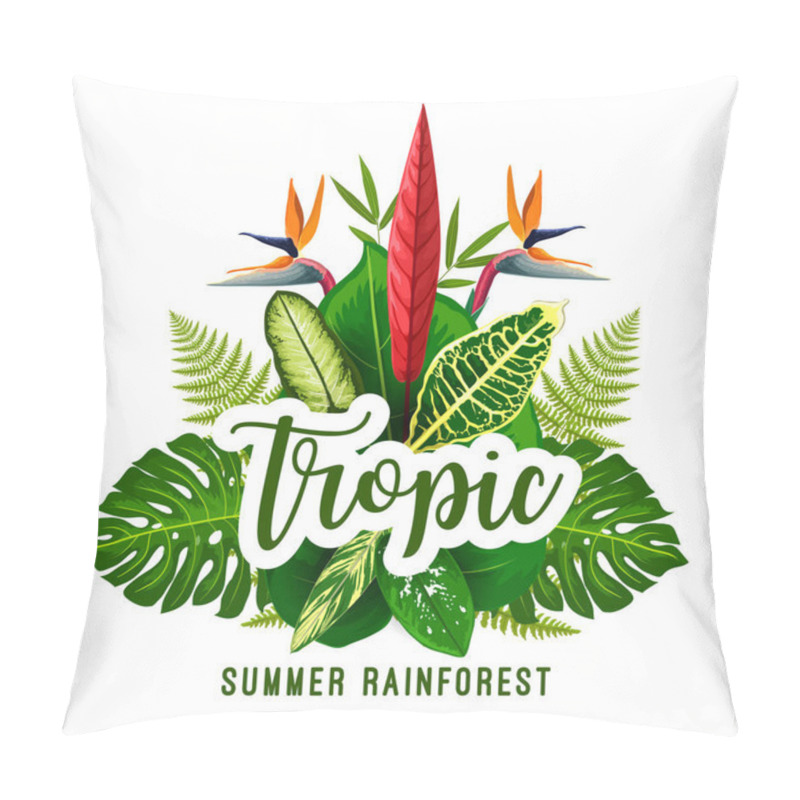 Personality  Palm Leaf Poster For Summer Tropical Holidays Pillow Covers