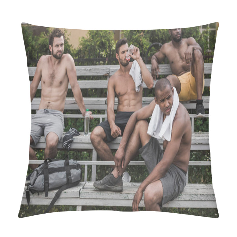 Personality  Handsome Sportsmen Resting  Pillow Covers