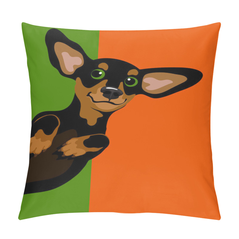 Personality  Funny Illustration Of A Dachshund Wiener Dog Pillow Covers