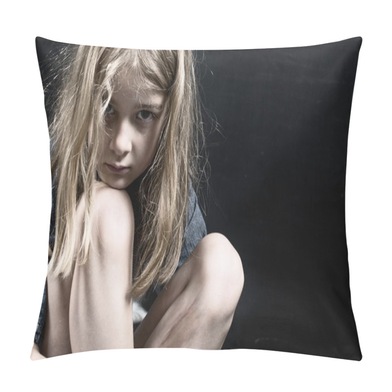 Personality  Domestic Violence. Concept Of Child Abuse Or Sex Offending. Pillow Covers