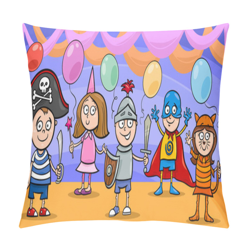 Personality  Children At Fancy Ball Cartoon Pillow Covers