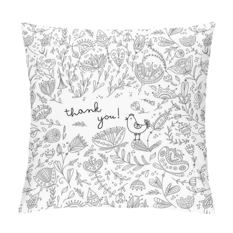 Personality  Ethnic Style Floral Thank You Card Pillow Covers