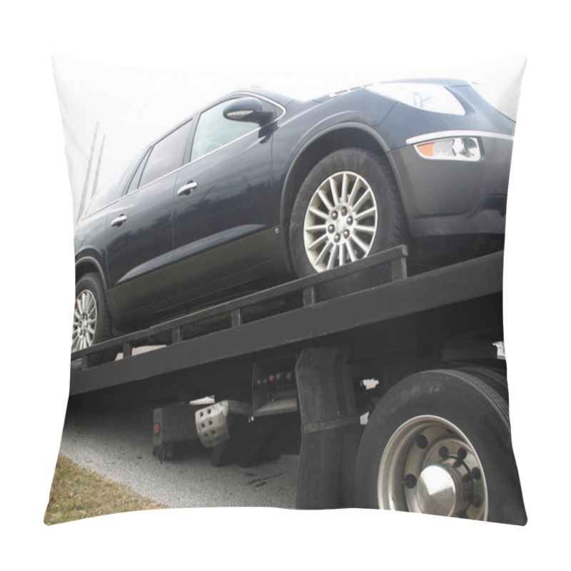 Personality  Car On A Flatbed Truck Pillow Covers