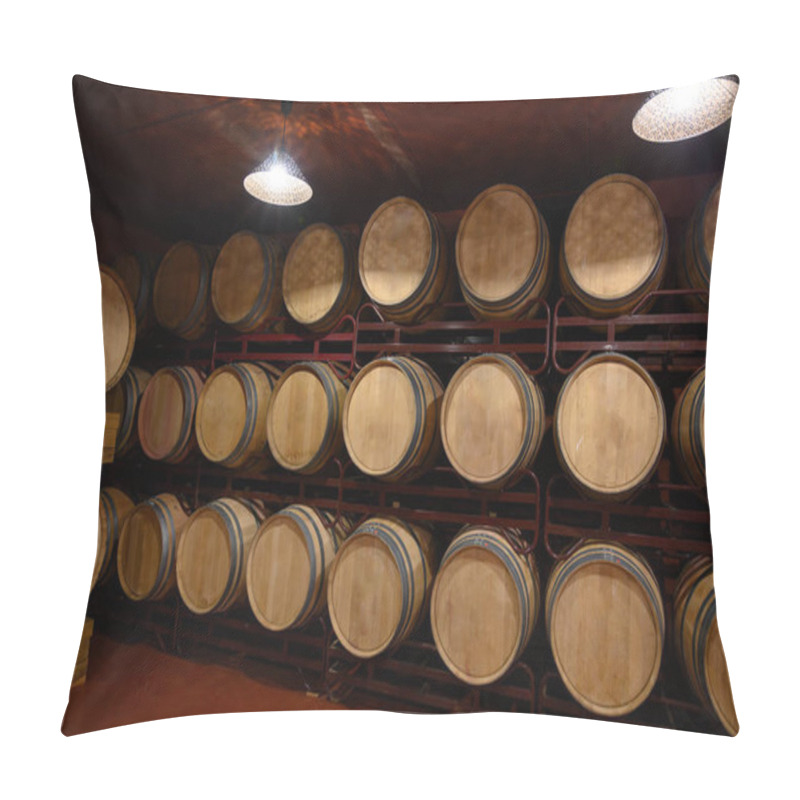 Personality  Production Of Fortified Jerez, Xeres, Sherry Wines In French Oak Barrels In Sherry Triangle, Jerez La Frontera, El Puerto Santa Maria And Sanlucar Barrameda Andalusia, Spain Pillow Covers