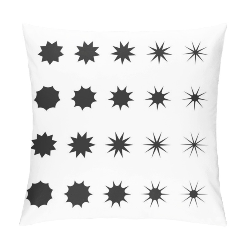 Personality  Vector Retro Futuristic Design Elements Star. Retro Graphics Set , 80s Design Trends And Vintage Geometric Element Illustration. Pillow Covers