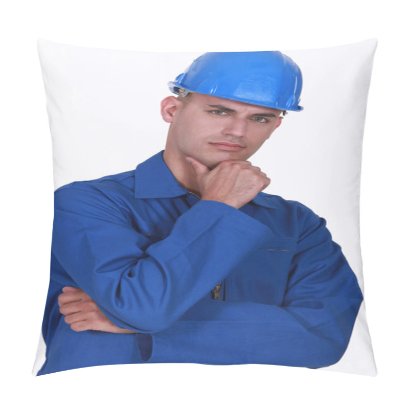 Personality  Portrait Of A Pensive Tradesman Pillow Covers