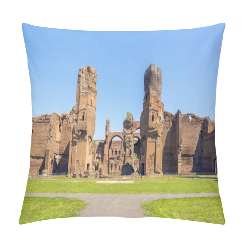 Personality  Baths Of Caracalla, Ancient Ruins Of Roman Public Thermae Pillow Covers