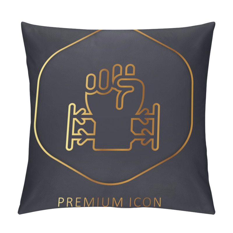 Personality  Barbed Wire Golden Line Premium Logo Or Icon Pillow Covers