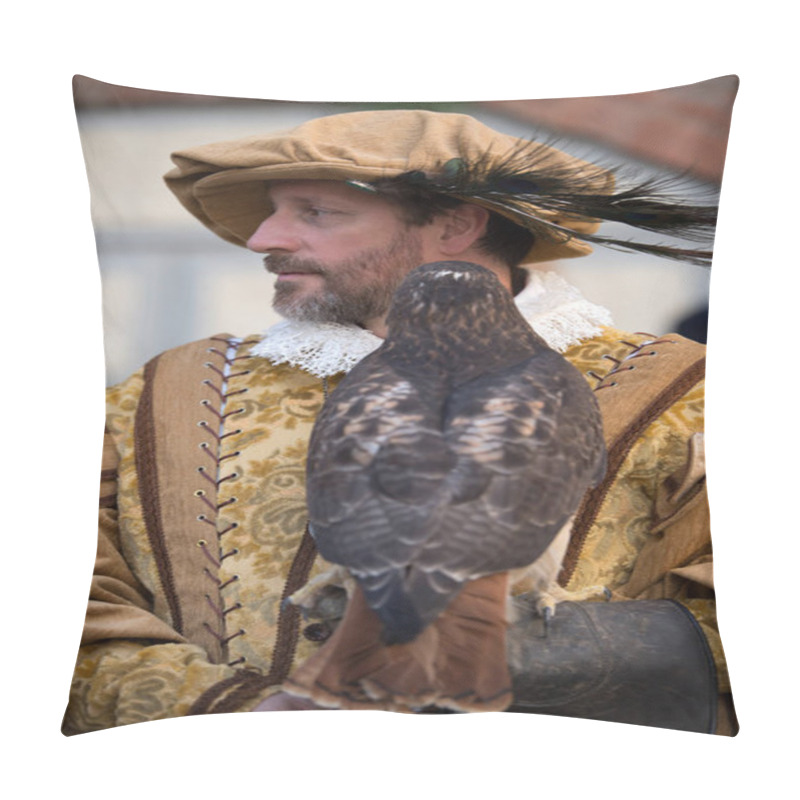 Personality  Falconry Display At The Medieval Festival Pillow Covers