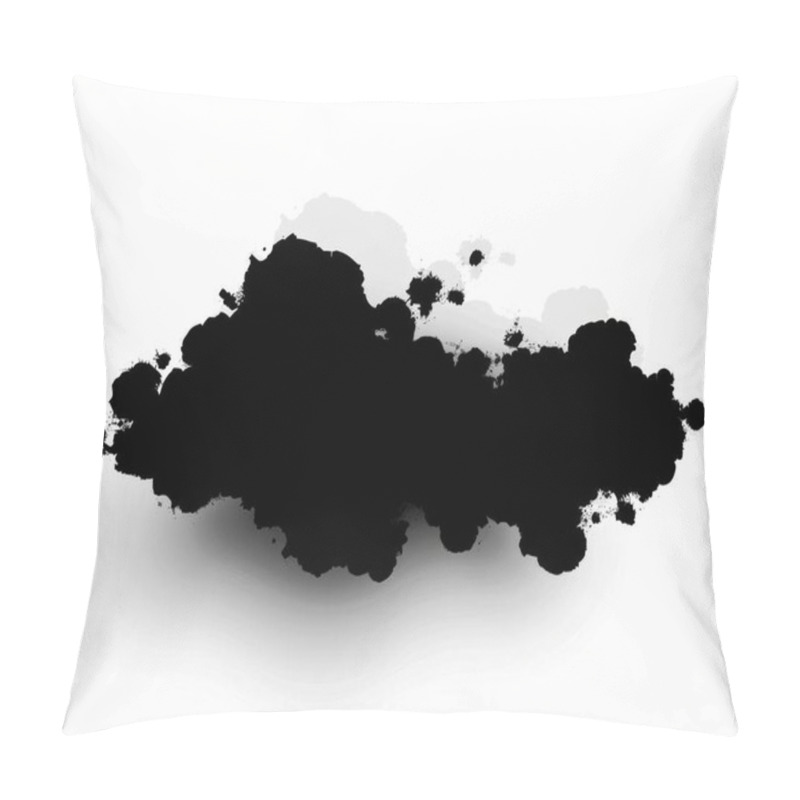 Personality  Abstract Black Ink Splash On A White Background, Creating A Dramatic Contrast And Artistic Appeal. Pillow Covers