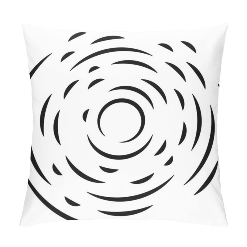 Personality  Radial, Radiating Lines Abstract Burst Element. Concentric Whirligig Volute, Helix Spreading Stripes. Circular, Cyclic Strips, Streaks Circle Shape.Twist, Spiral And Rotation,loop Concept Illustration Pillow Covers