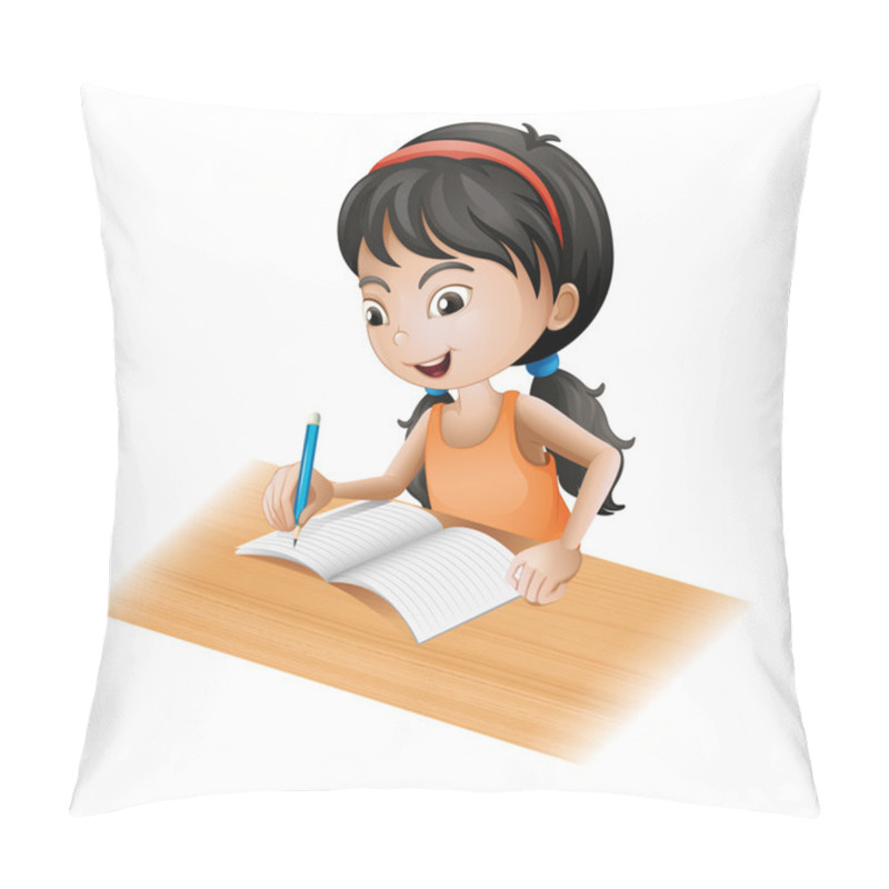 Personality  A Girl Writing Pillow Covers