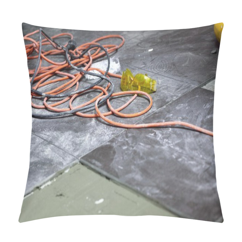 Personality  Coils Of Electrical Cable Lying On Floor Workplace Pillow Covers