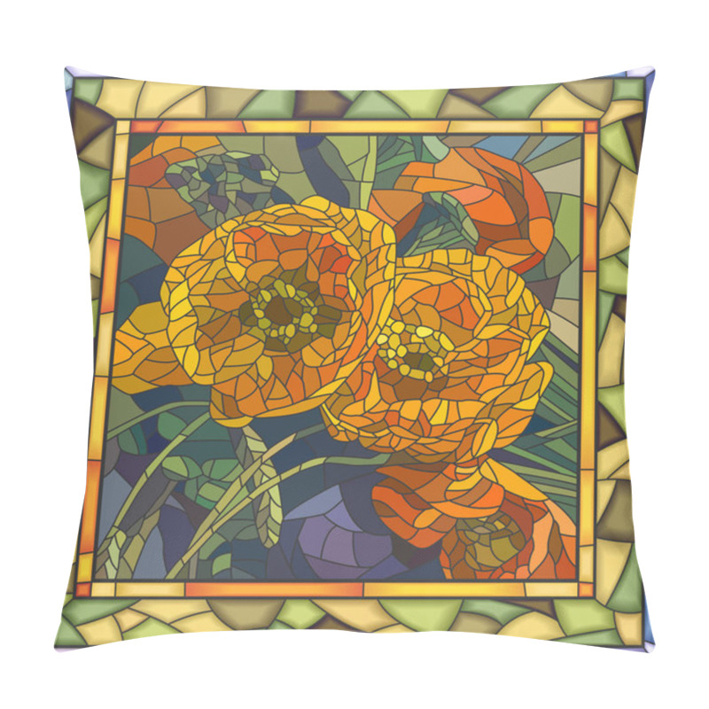 Personality  Vector Illustration Of Poppy Flowers. Pillow Covers