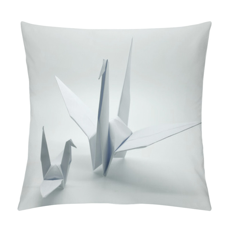 Personality  White Origami Crane, Bird, Paper Pillow Covers