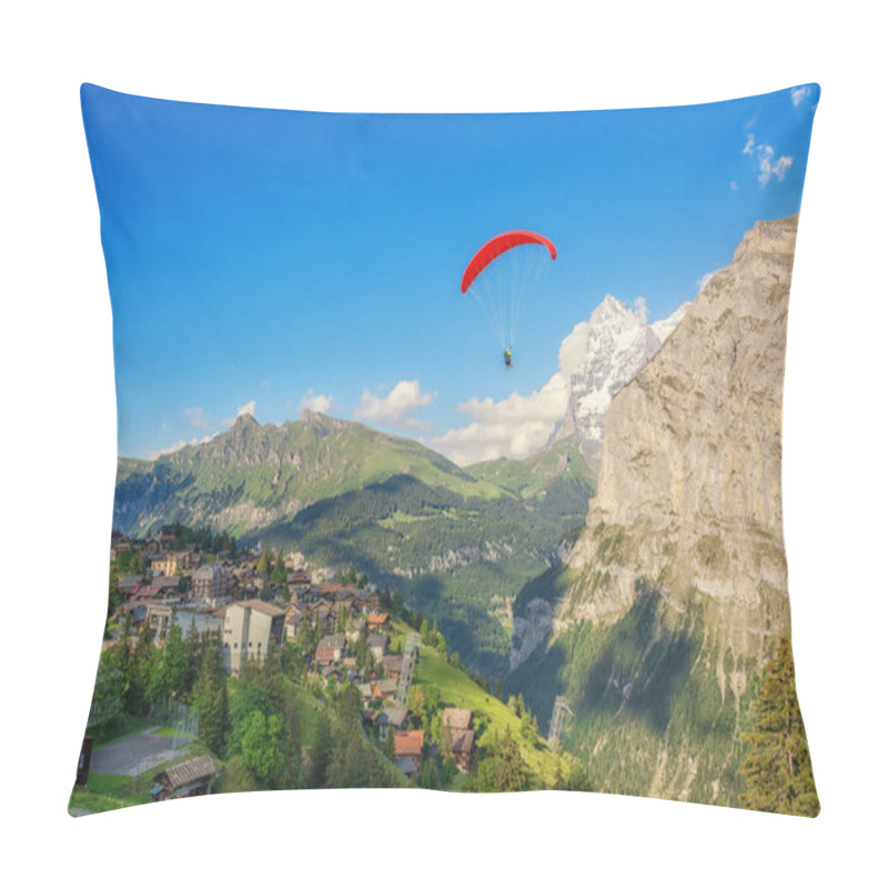 Personality  The Picturesque Surroundings Of Murren, Switzerland Pillow Covers