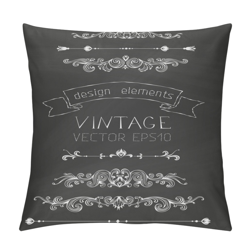 Personality  Chalk Calligraphic Design Elements. Pillow Covers