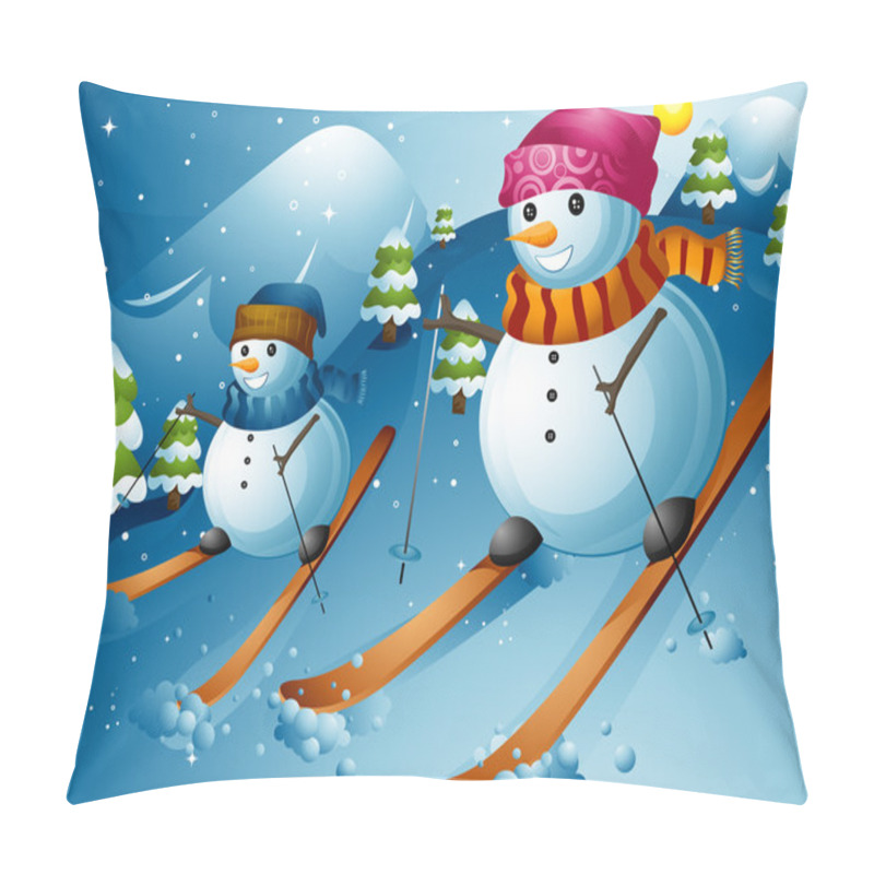 Personality  Snowman Ski Pillow Covers