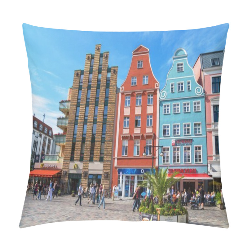 Personality  Old Town Of Rostock. Mecklenburg-Vorpommern, Germany Pillow Covers