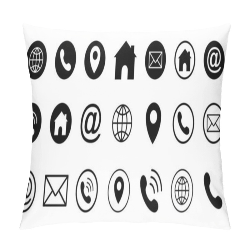 Personality  Web Icon Set. Website Internet Different Icons Pillow Covers