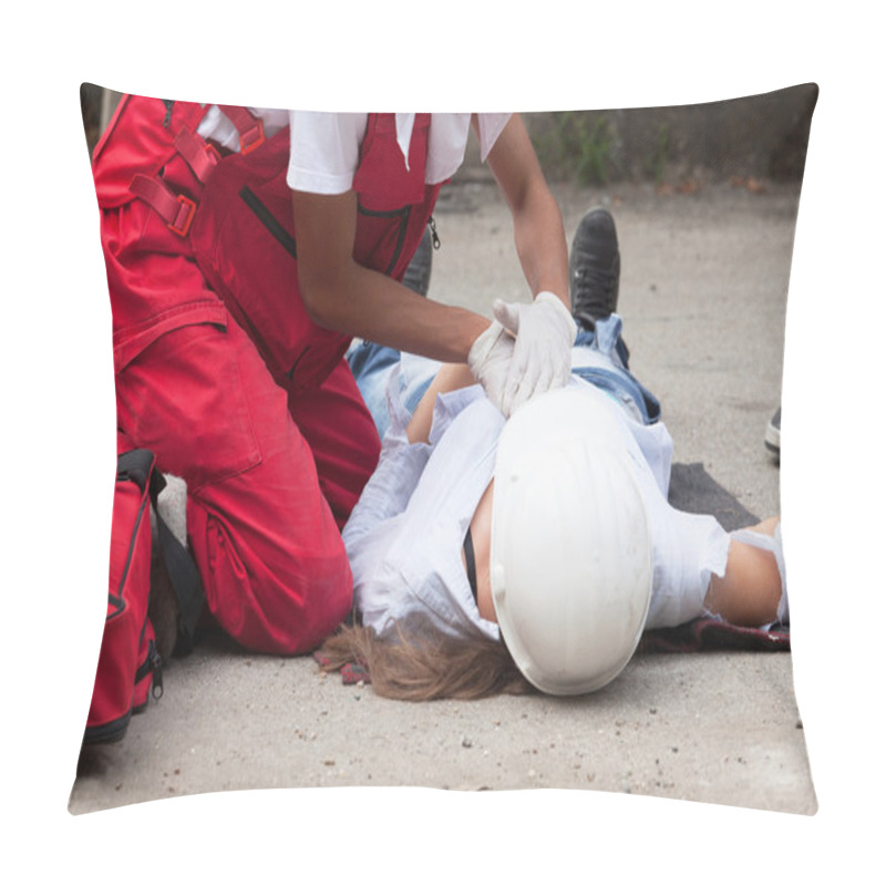 Personality  Work Accident. First Aid Training. Pillow Covers