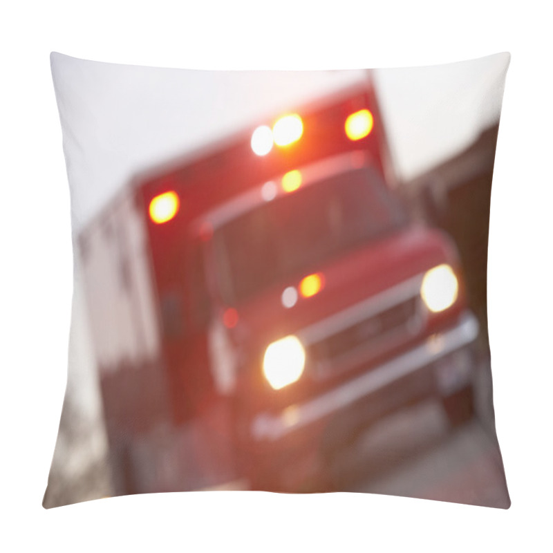 Personality  Defocused Shot Of Ambulance On A City Street Pillow Covers