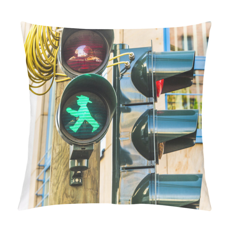 Personality  Ampelmann Is The Famous Symbol Shown On Pedestrian Signals In Th Pillow Covers