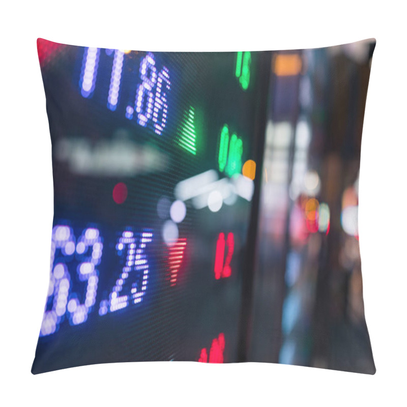 Personality  Stock Market Display At Night Pillow Covers