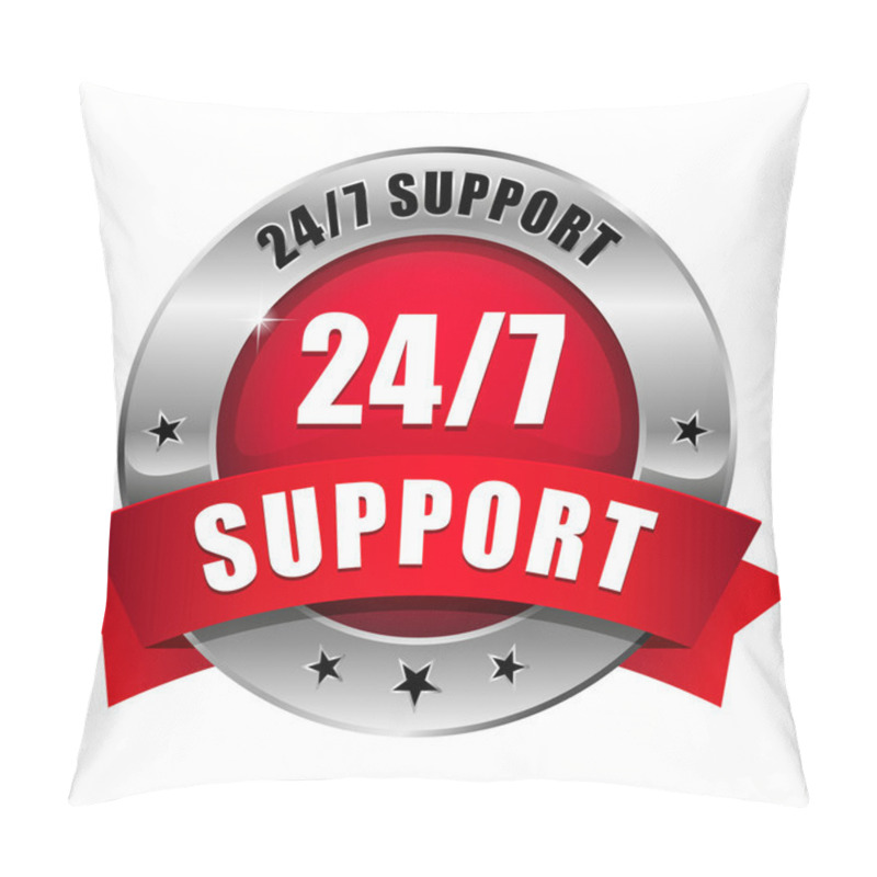 Personality  Red 24 Hour Support Button Pillow Covers