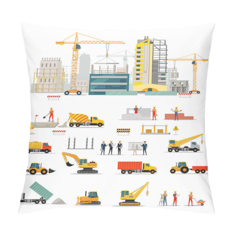 Personality  Process Construction Of Residential Houses Pillow Covers