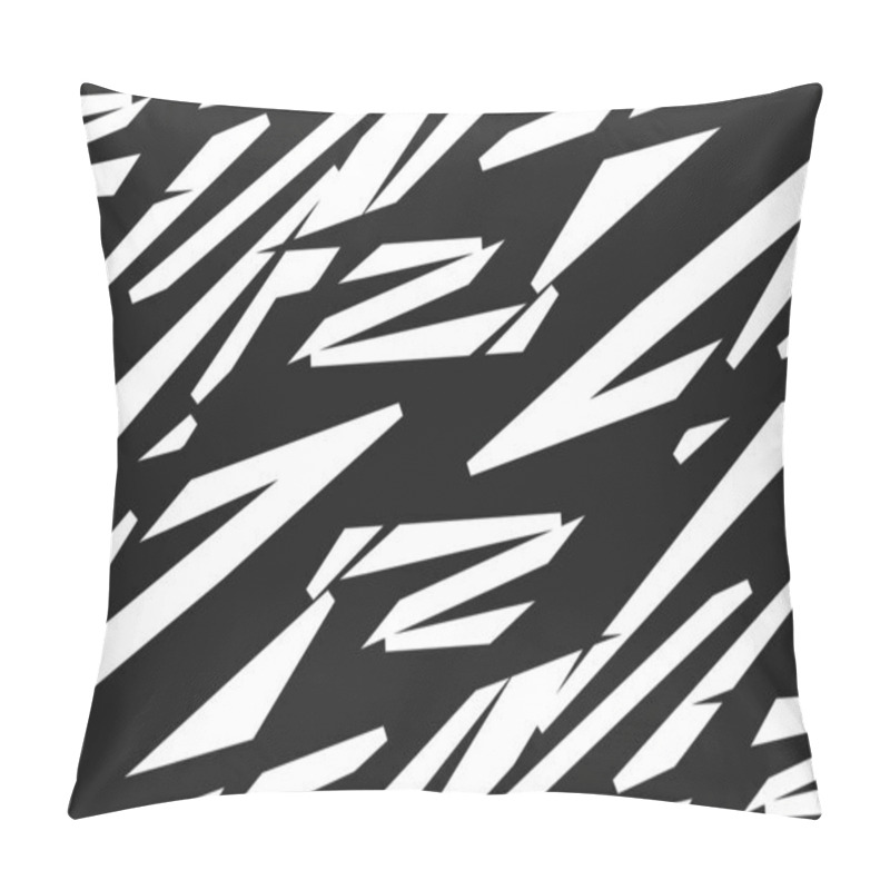 Personality  Abstract Background With Seamless Overlapping Geometric And Sharp Line Pattern Pillow Covers