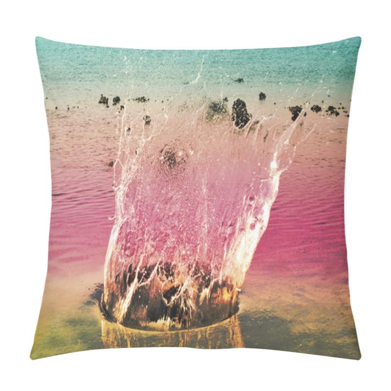 Personality  Rainbow Water Splash Pillow Covers