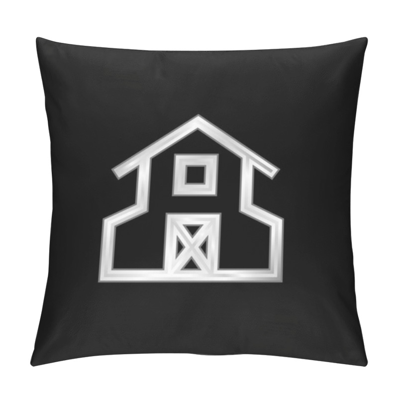 Personality  Barn Silver Plated Metallic Icon Pillow Covers