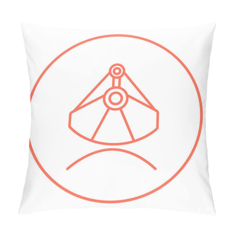 Personality  Mining Industrial Scoop Line Icon. Pillow Covers