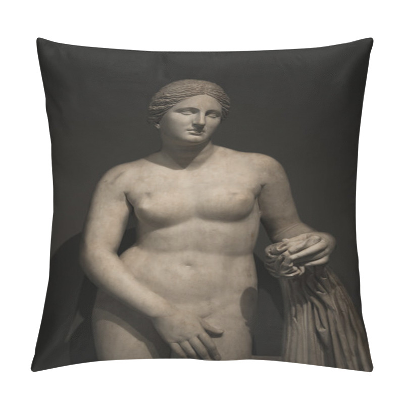 Personality  Statue Of Nacked Venus At Black Background , Rome, Italy Pillow Covers