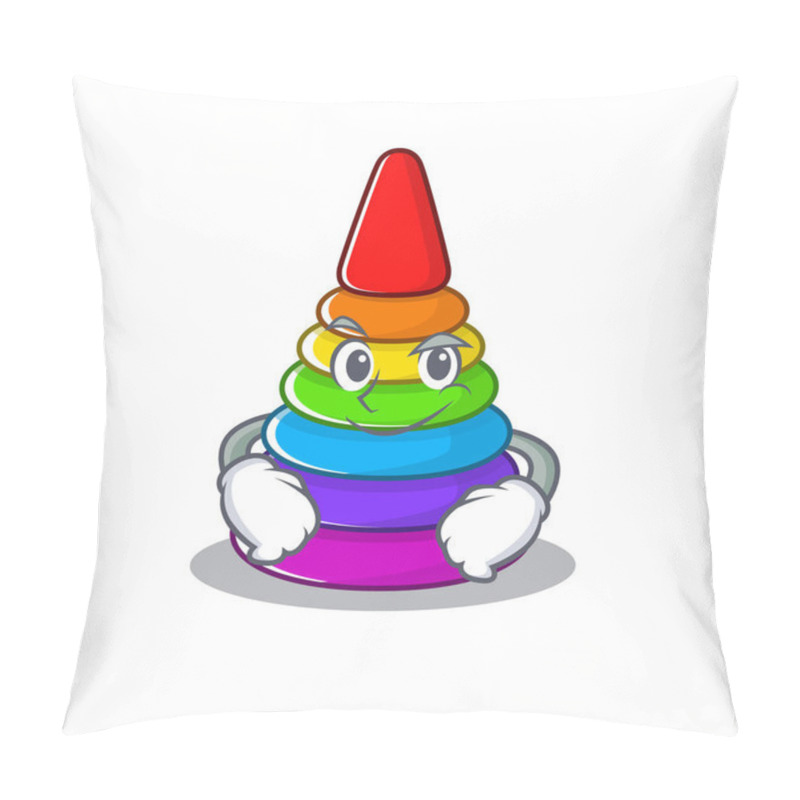 Personality  Cool Toy Pyramid Mascot Character With Smirking Face Pillow Covers