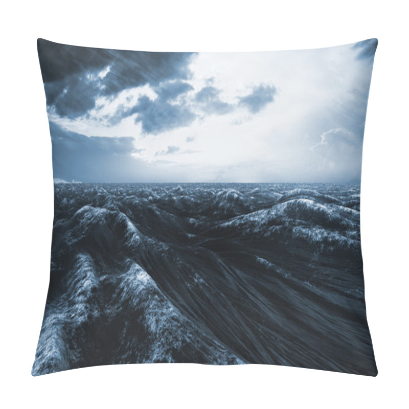 Personality  Rough Blue Ocean Pillow Covers